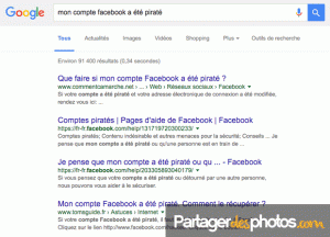 Piratage sur Facebook