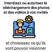 Partage photos sans possibilité de télécharger