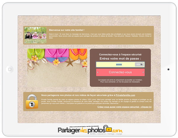 Partage de photos et vidéos sécurisé