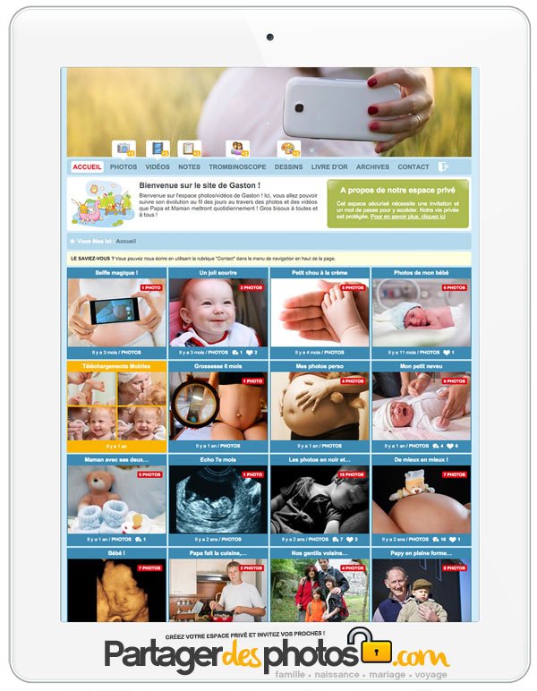 Un espace sécurisé en ligne pour partager photos et vidéos seulement avec ses proches
