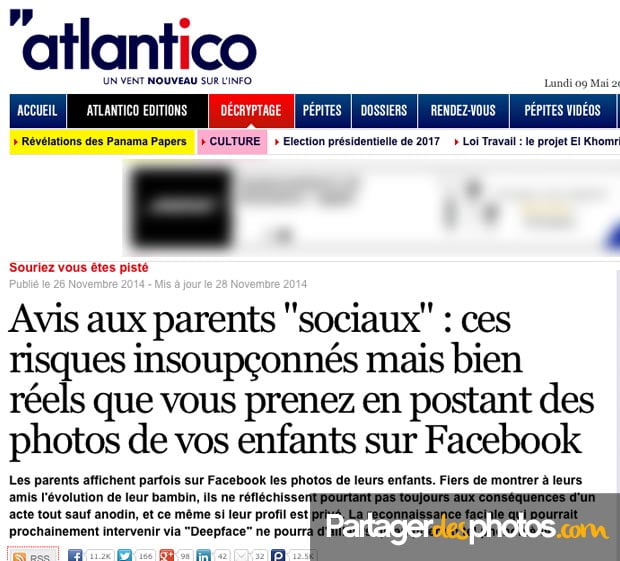 Partager des Photos de vacances sur Facebook : Les risques insoupçonnés des parents sociaux sur Atantlico
