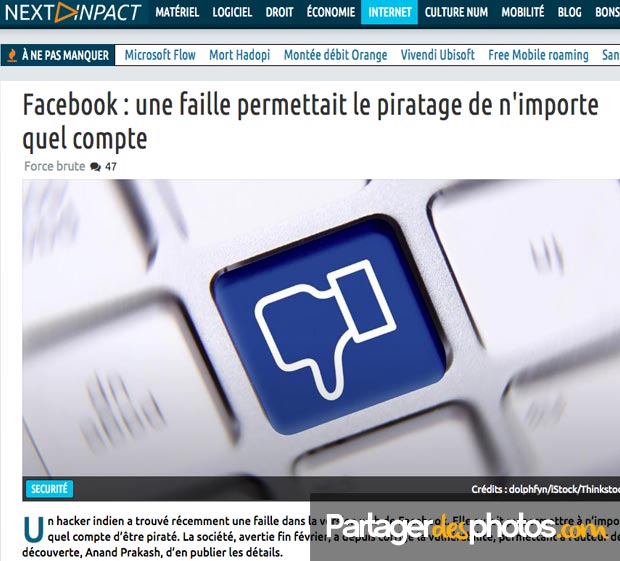 Attention si vous partagez régulièrement vos photos sur Facebook