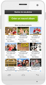 Gérer ses albums photos et les partager avec ses invités est facile, même avec son mobile