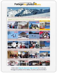 Un espace sécurisé pour partager les photos/vidéos lors d'un voyage scolaire