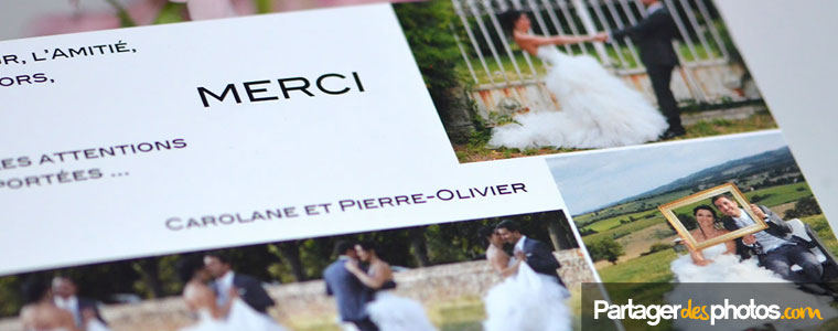 De nombreuses boutiques en ligne permettent de créer faire-part de mariage et cartes de remerciement