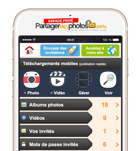 Stockage photos en ligne et protection des accès