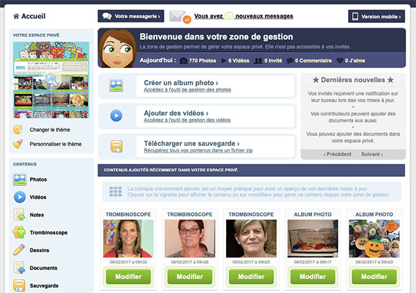 Créez, stockez et gérez votre blog en classe : photos, vidéos, documents, blog notes, tout est privé et sécurisé avec vos élèves et leurs familles