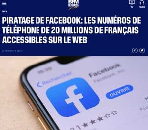 Piratage de Facebook : les numéros de téléphone de 20 millions de français accessibles sur le web