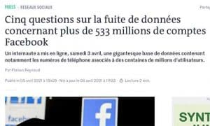 Les piratages sont également nombreux sur Facebook