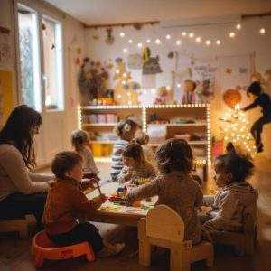Partage de photos des activités des enfants, seulement avec les familles