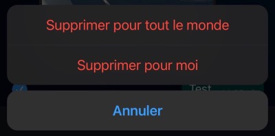 Supprimer message sur Whatsapp